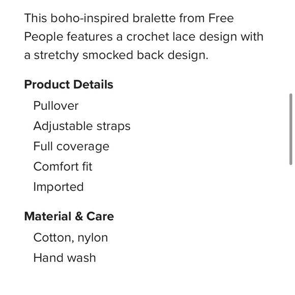 Adella Lace Bralette by Free People Olive Lace Bralette Sz sm BNWT - Picture 5 of 8